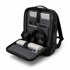 STRYDE backpack packed with laptop, tablet, headphones